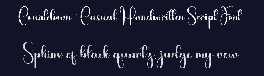 Countdown – Casual Handwritten Script Font by creativeletter — Script Handwritten Font — thumbnail 2