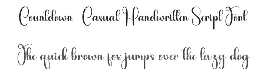 Countdown – Casual Handwritten Script Font by creativeletter — Script Handwritten Font