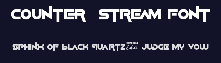 Counter Stream Font by edricstudio — Display Font — thumbnail 2