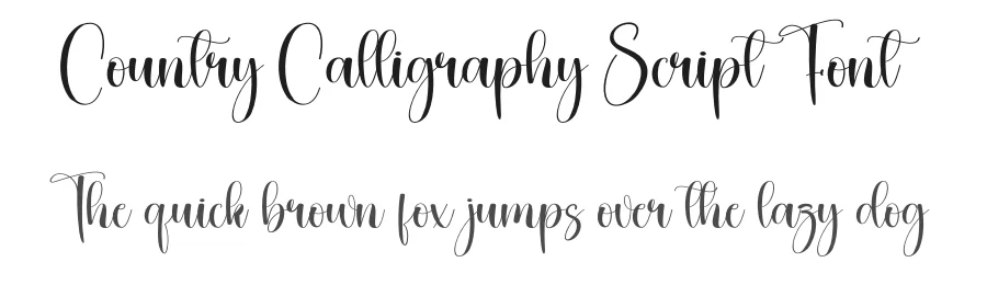 Country Calligraphy Script Font by creativeletter — Script Handwritten Font