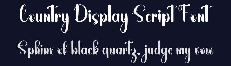 Country Display Script Font by freshtypeink — Display Font — thumbnail 2