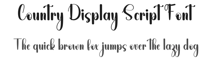 Country Display Script Font by freshtypeink — Display Font