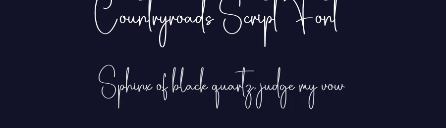 Countryroads Script Font by creativeletter — Script Handwritten Font — thumbnail 2