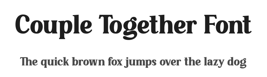 Couple Together Font by Jasm 7NTypes — Display Font
