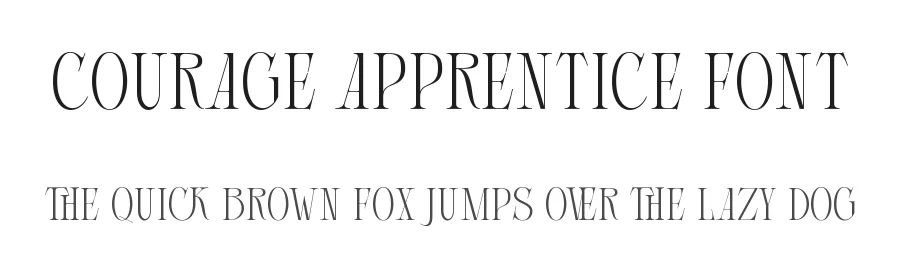 Courage Apprentice Font by Heinzel Std. — Serif Font