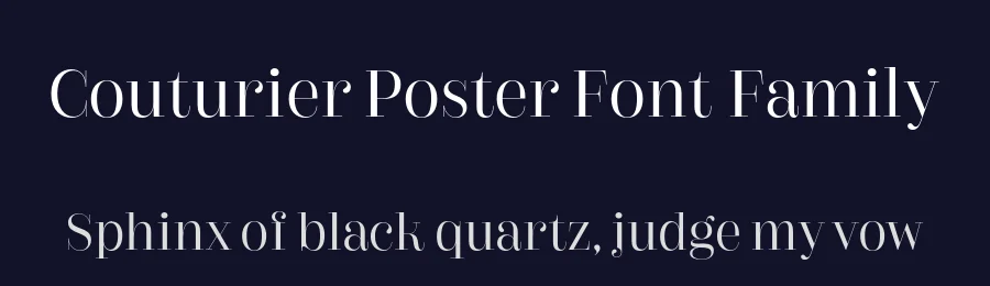 Couturier Poster Font Family by Latinotype — Serif Font — thumbnail 2