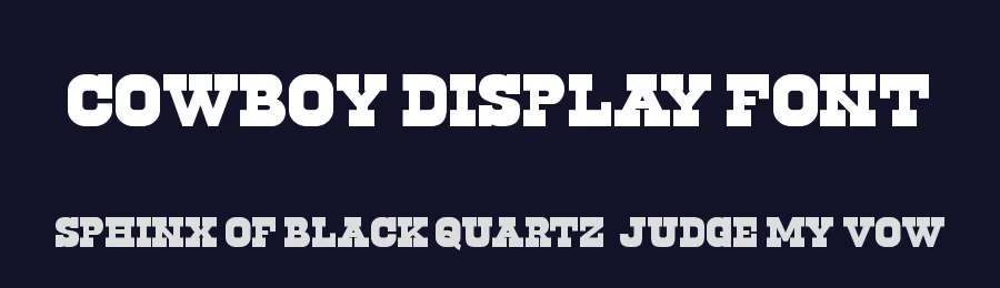 Cowboy Display Font by Vitalii — Slab Serif Font — thumbnail 2