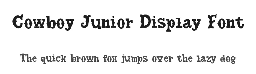 Cowboy Junior Display Font by alit design — Display Font