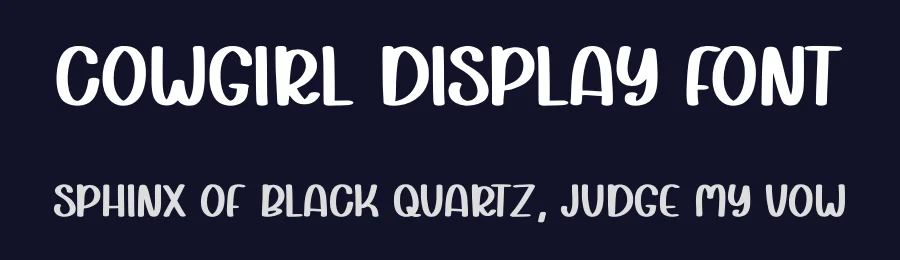 Cowgirl Display Font by Craftedtype — Decorative Font — thumbnail 2