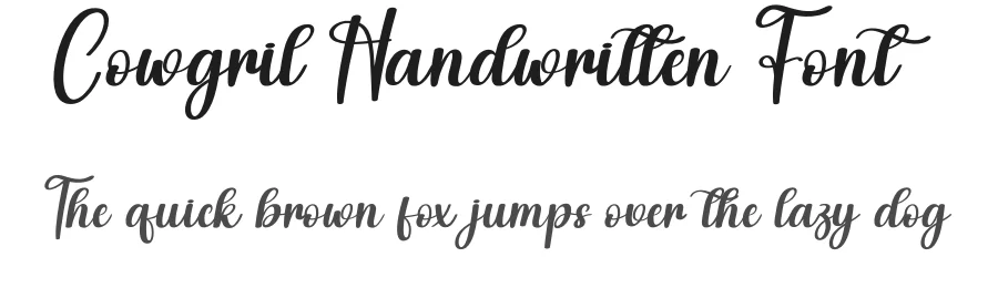 Cowgril Handwritten Font by creativeletter — Script Handwritten Font