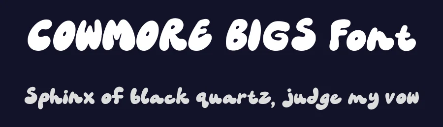 COWMORE BIGS Font by ryutype — Display Font — thumbnail 2