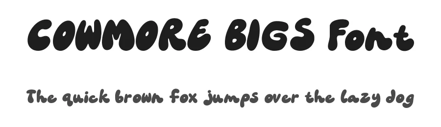 COWMORE BIGS Font by ryutype — Display Font