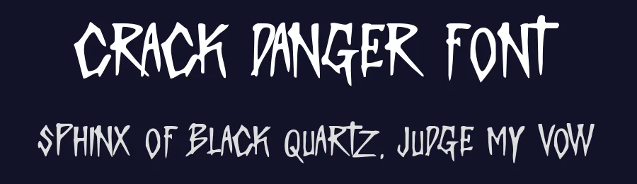Crack Danger Font by idealeksis — Display Font — thumbnail 2