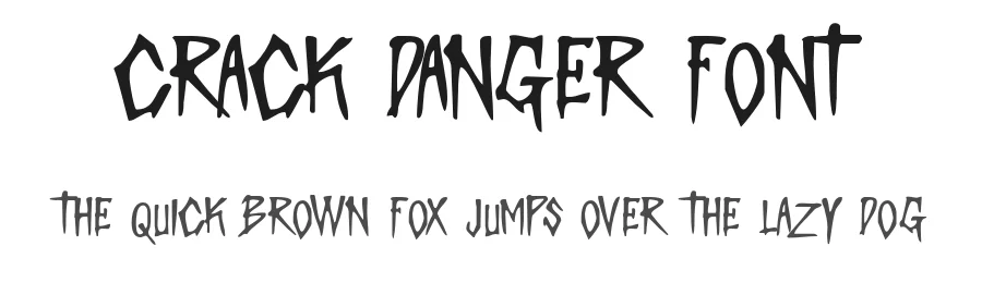 Crack Danger Font by idealeksis — Display Font