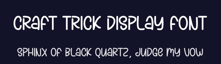 Craft Trick Display Font by creativeletter — Display Font — thumbnail 2