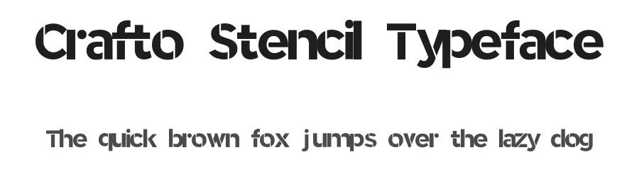 Crafto Stencil Typeface by Athang Samant — Sans Serif Font