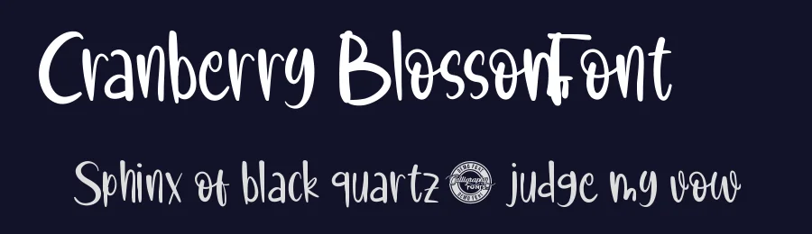Cranberry Blossom Font by CalligraphyFonts.net — Display Font — thumbnail 2