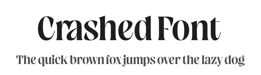 Crashed Font by timelesstype.co — Serif Font