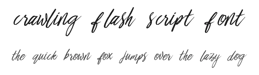 Crawling Flash Script Font by Typeface — Script Handwritten Font