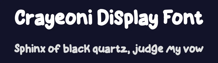 Crayeoni Display Font by Dhabee — Display Font — thumbnail 2