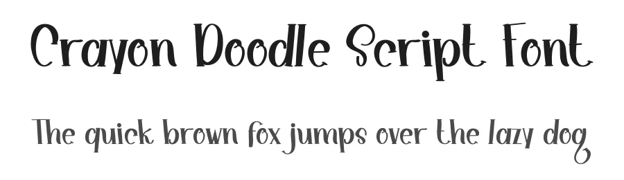 Crayon Doodle Script Font by freshtypeink — Display Font