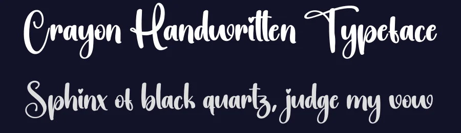 Crayon Handwritten Typeface by creativeletter — Script Handwritten Font — thumbnail 2