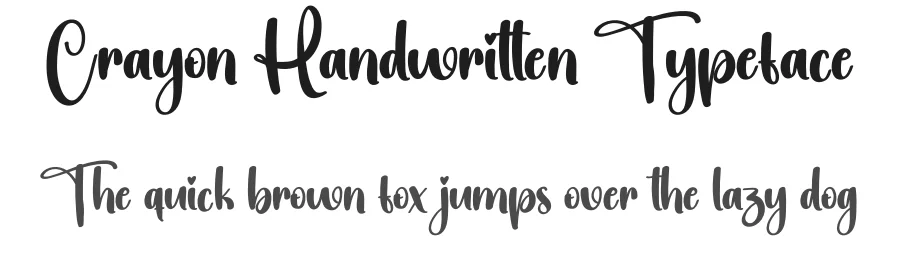 Crayon Handwritten Typeface by creativeletter — Script Handwritten Font