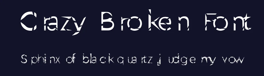 Crazy Broken Font by CoFonts — Display Font — thumbnail 2