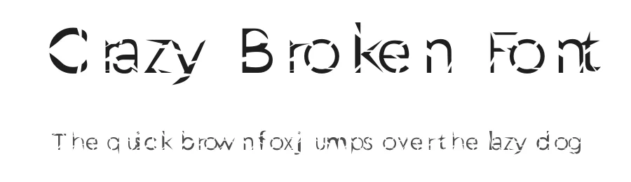 Crazy Broken Font by CoFonts — Display Font