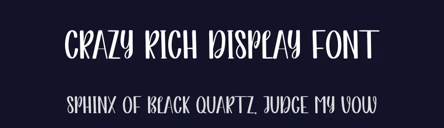 Crazy Rich Display Font by creativeletter — Display Font — thumbnail 2