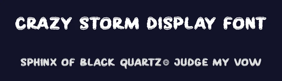 Crazy Storm Display Font by CalligraphyFonts.net — Decorative Font — thumbnail 2