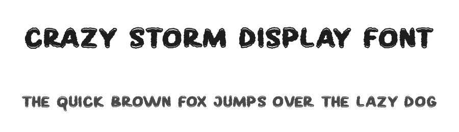 Crazy Storm Display Font by CalligraphyFonts.net — Decorative Font