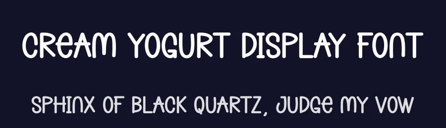 Cream Yogurt Display Font by creativeletter — Display Font — thumbnail 2