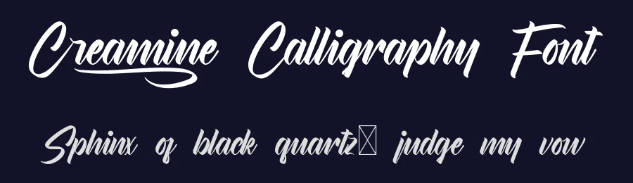 Creamine Calligraphy Font by CalligraphyFonts.net — Script Handwritten Font — thumbnail 2