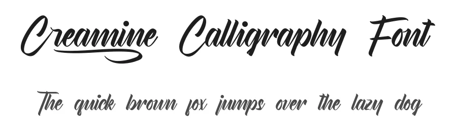 Creamine Calligraphy Font by CalligraphyFonts.net — Script Handwritten Font