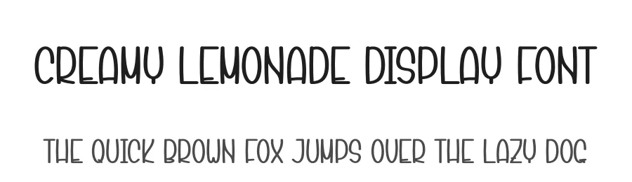 Creamy Lemonade Display Font by creativeletter — Display Font