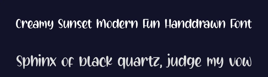 Creamy Sunset Modern Fun Handdrawn Font by balpirick — Script Handwritten Font — thumbnail 2
