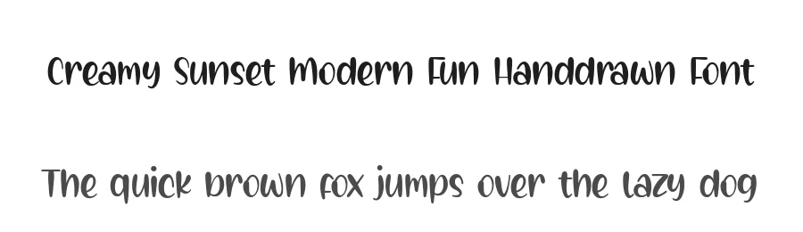 Creamy Sunset Modern Fun Handdrawn Font by balpirick — Script Handwritten Font