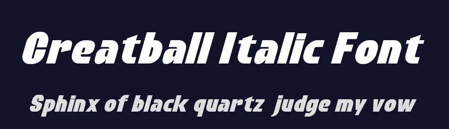 Creatball Italic Font by ffeeaarr — Display Font — thumbnail 2