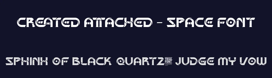 Created Attached – Space Font by 177Studio — Display Font — thumbnail 2