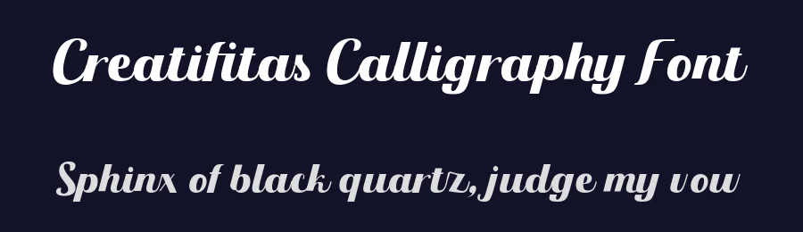 Creatifitas Calligraphy Font by Nuryanto Dwi — Script Handwritten Font — thumbnail 2
