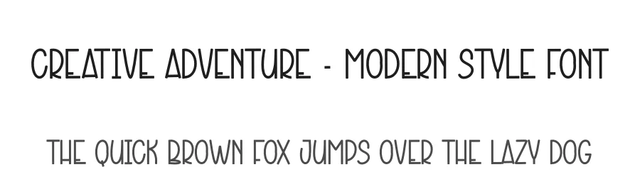 Creative Adventure – Modern Style Font by andikastudio — Display Font