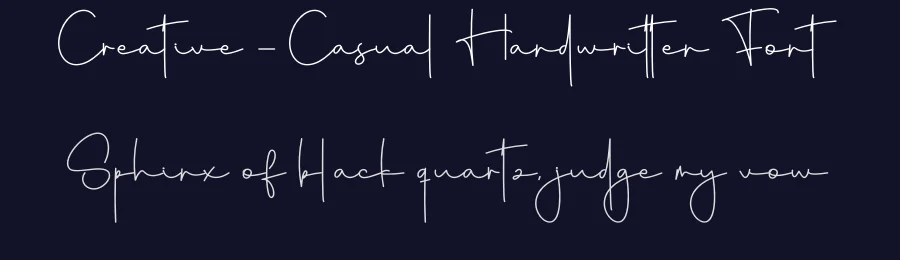 Creative – Casual Handwritten Font by creativeletter — Script Handwritten Font — thumbnail 2