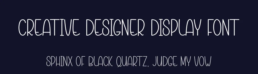 Creative Designer Display Font by creativeletter — Display Font — thumbnail 2