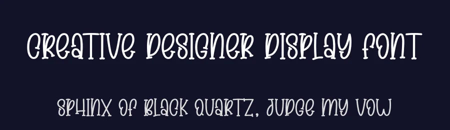 Creative Designer Display Font by creativeletter — Display Font — thumbnail 2