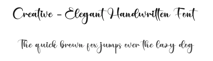 Creative – Elegant Handwritten Font by creativeletter — Script Handwritten Font