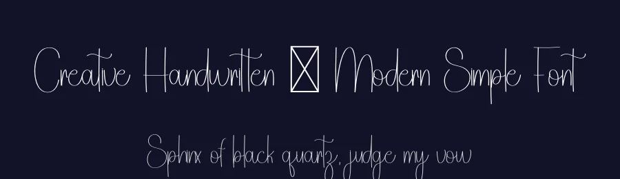 Creative Handwritten – Modern Simple Font by freshtypeink — Script Handwritten Font — thumbnail 2