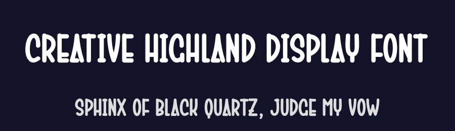 Creative Highland Display Font by creativeletter — Display Font — thumbnail 2