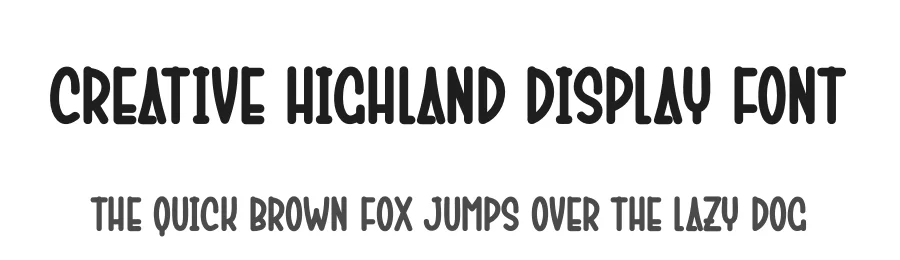 Creative Highland Display Font by creativeletter — Display Font