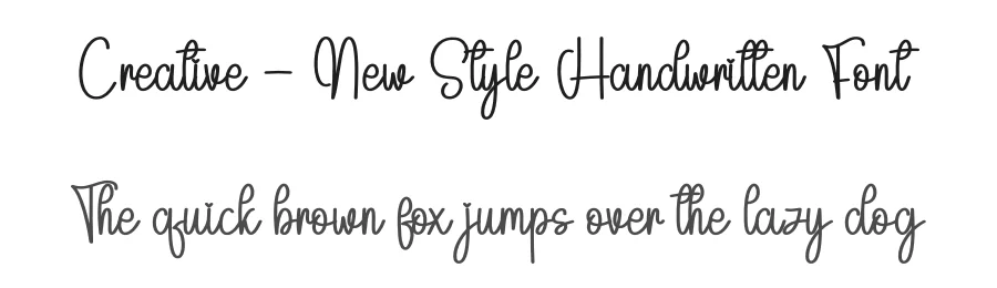 Creative – New Style Handwritten Font by andikastudio — Script Handwritten Font